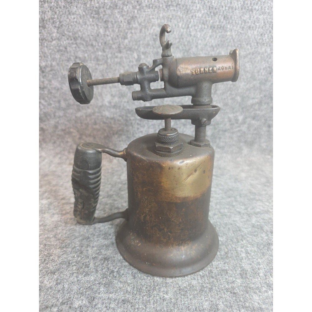 Turner No 20A1 Blow Torch Sycamore Illinois Brass Kerosene Soldering Tool Vtg